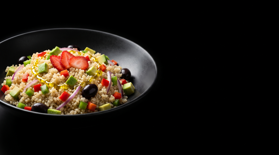 Bucătăria OlivaRico: salată de quinoa cu legume și ulei de măsline